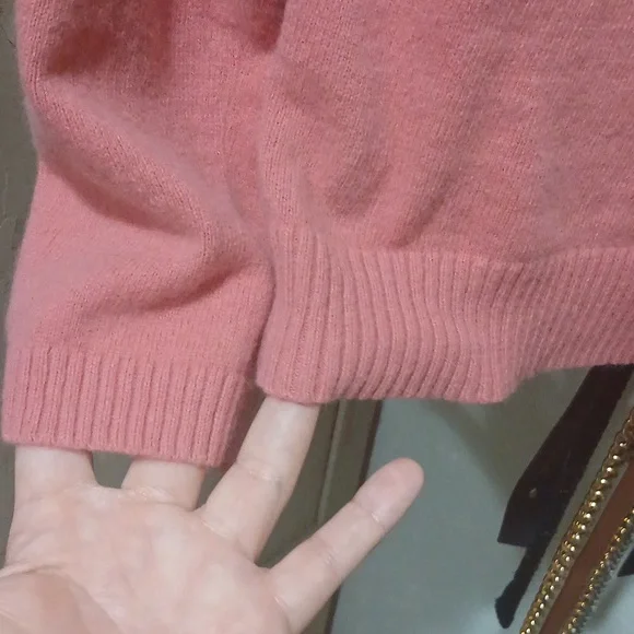 ✨Odille Peach Pink Angora Ruffle Sweater Soft Flirty Cozy Knit Top Fairycore - Picture 5 of 6